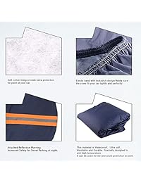 yitamotor Cubierta para Coche de forro de algodón Welted Seamless todo tipo de clima caliente impermeable nieve polvo Lluvia Sol Resistente al Viento Fundas
