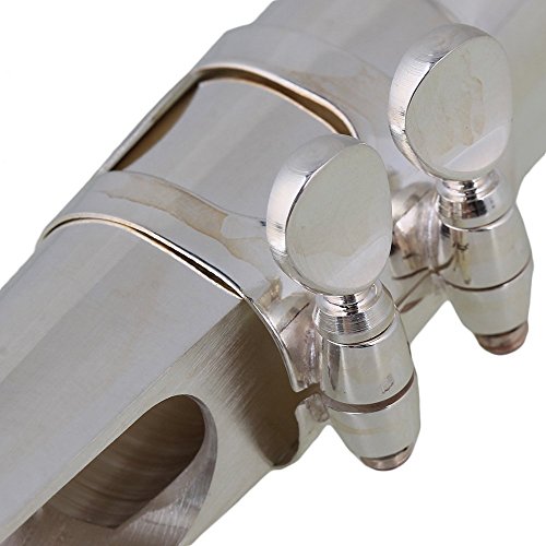 Surfing 7# Nickel-plated B-flat Tenor Saxophone Mouthpiece with Ligature Reed Sliver