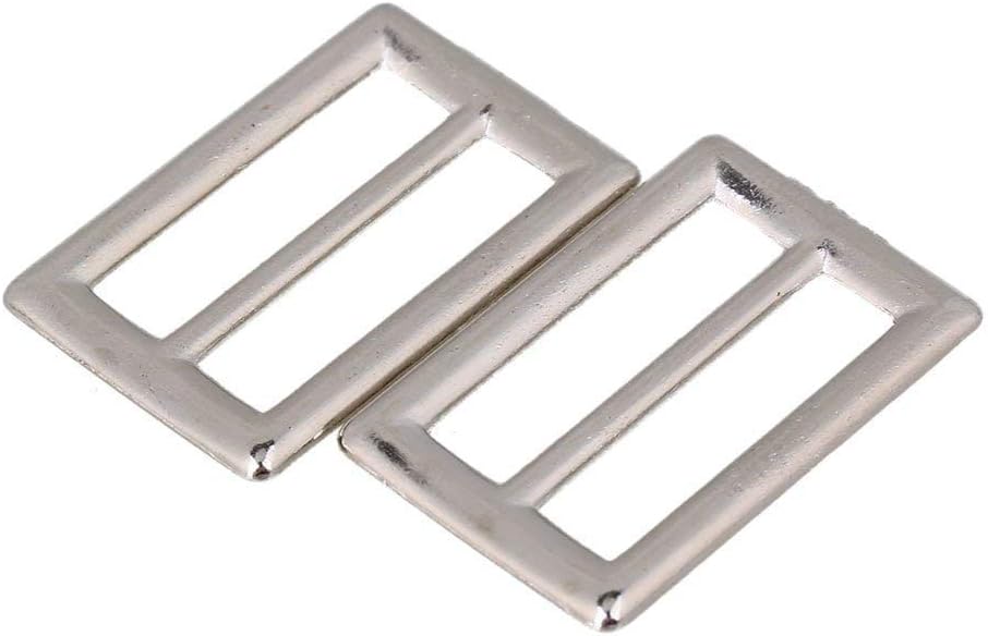 2.5cm Silver Zinc Alloy Heavy Welded Tri-glides Sliders Buckle for Handbag Pack of 10, 25mm - Image 4