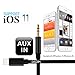 iPhone 8 Aux Cord, DISDIM Lightning to 3.5 mm Headphone Jack Adapter Audio Stereo Spring [Extension to 5FT] Cable for iPhone 8 / 8 Plus/ X, iPhone 7 /7 Plus/ 6 to Car / Home Stereos,Support iOS 11