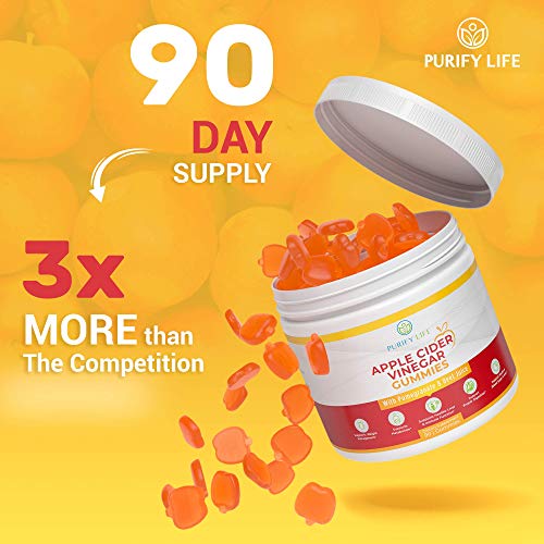 Apple Cider Vinegar Gummies Unfiltered ACV (3 Month Supply) Gut Health