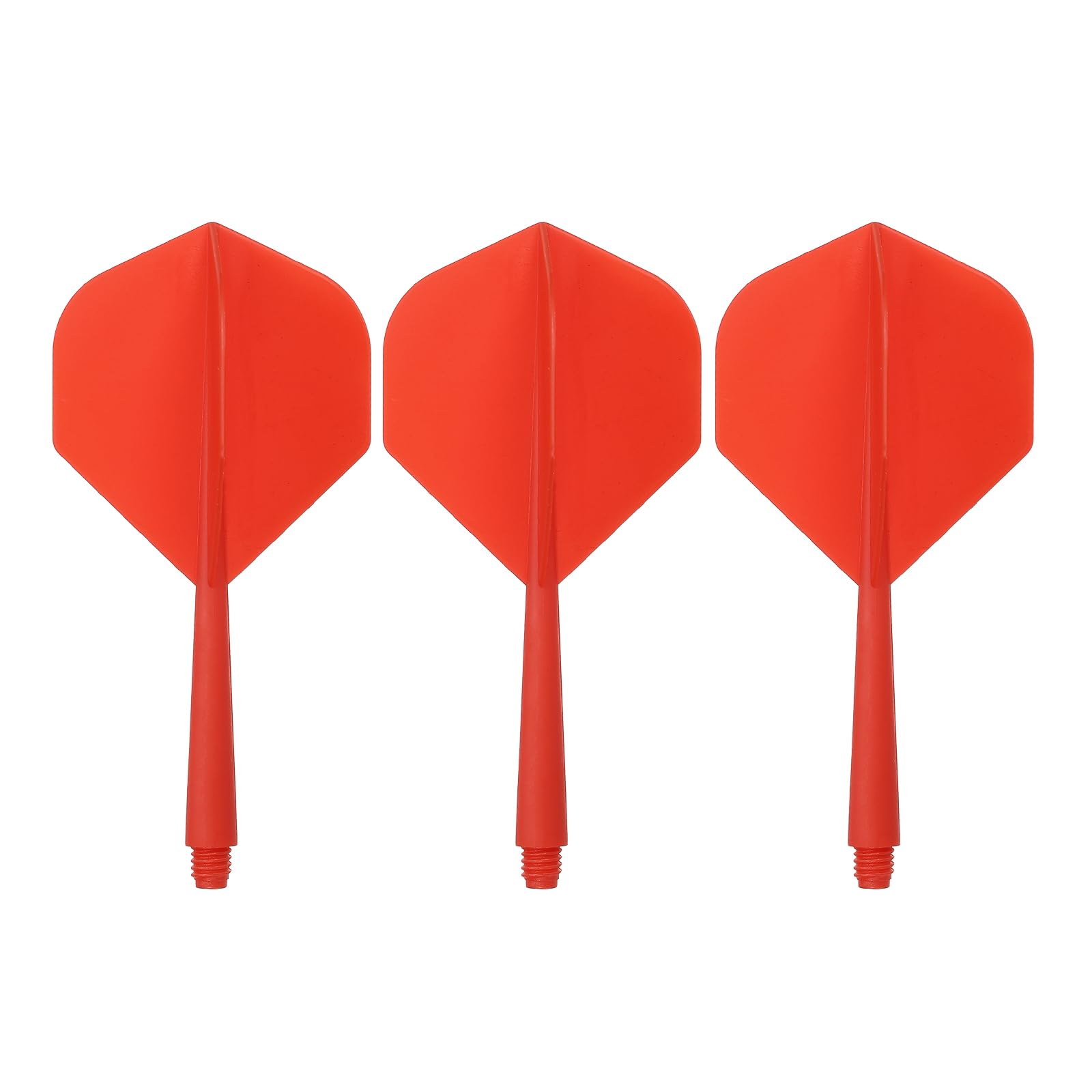 PATIKIL Integrated Dart Shaft and Flights, 3 Pack 2BA Lightweight Plastic Dart Flight Accessory Standard Shape, Red