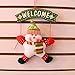 TOPUNDER Christmas Wreath Christmas Snowman Party Door Decoration Christmas door hanging (Green)