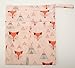Wet Dry Bag Baby Cloth Diaper Nappy Bag Reusable with Two Zippered Pockets (Baby Fox)