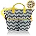 Umbesta Infant and Baby Diaper Bag with a Wet Bag and Changing Pad - Designer Chevron Canvas Tote, Model Double Dream Organizer Extra Functional