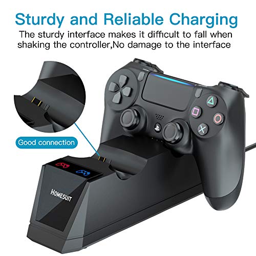 Ps4 Controller Charger Homesuit Ps4 Controller Charging Station With Dual Shock Usb And Led Indicator For Sony Playstation 4 Ps4 Ps4 Slim Ps4 Pro Controller Black Pricepulse