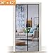 LELEKEY Magnetic Screen Door 36 x 83 inch,Fits Doors up to 34 x 82 inch,Durable Heavy Duty Magic Mesh Curtain and Full Frame Hook & Loop,Hands Free Sliding Door Net with Magnet