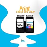Inkjello PG-560XL CL-561XL Ink Cartridge for Canon Pixma TS5350 TS7450 Black view 3
