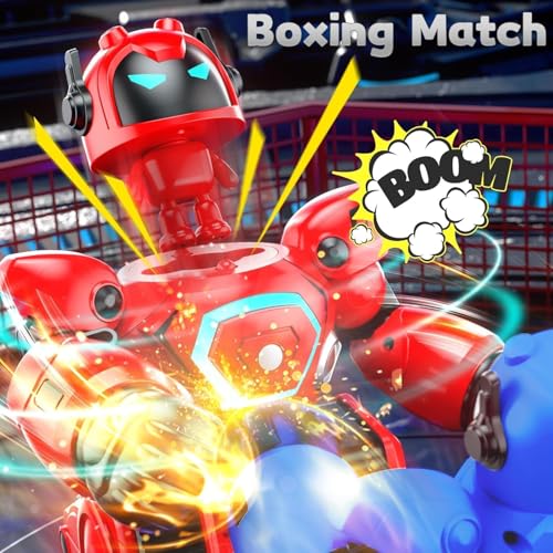 2-Pack Remote Control Fighting Robot Battle Bots Toys with Sounds & Lights - Soccer Game Mode, Suitable for Adults & Kids Ages 6 7 8 9 10 11 12+, Ideal Christmas/Birthday Gift for Boys