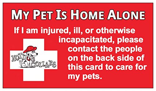 image for Hot Dog Collars US Made Pet Alert Rescue Pack, Window Stickers (4) & W