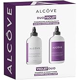 Alcôve - Violet Shampoo & Conditioner Duo - Blonde and Colored Hair - Sulfate-Free - Neutralize Yellow and Brassy Tones - Evening Primrose Oil - Mango Extract - Argan Oil - Color-Safe - 10oz