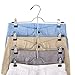 Tosnail 4 Pack 4 Tier Skirt Pants Clothes Hanger with Non Slip Clips, Space Saving Closet Organizer for Trouser, Slack, Jeans, Towels
