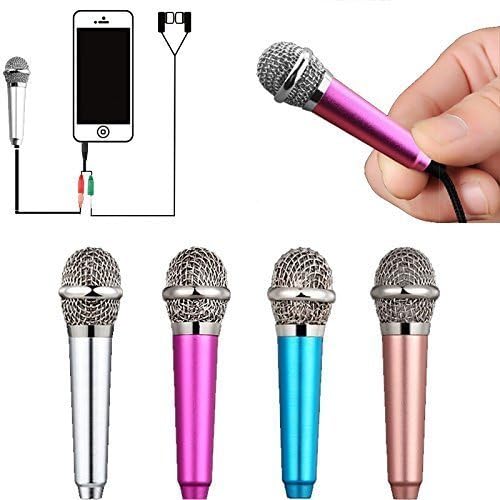 Mini Handheld Microphone,CoolDi Omnidirectional Stereo Mic for Voice Recording,Chatting for iPhone and Android Smartphones (Silver)