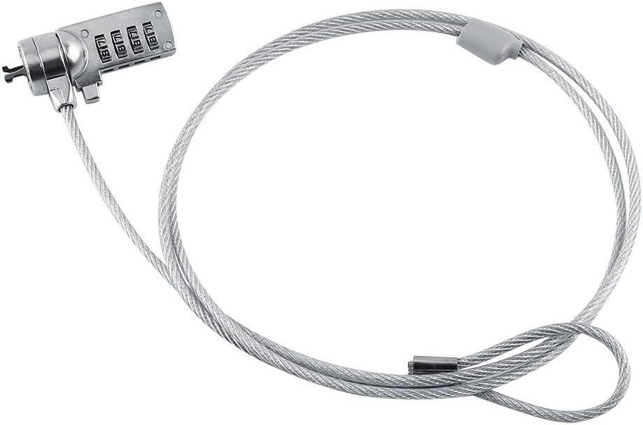Laptop Security Lock, 4-Digit Combination Cable Lock for Notebook with Alloy Steel Strength & 90-Degree Swivel Joint - Image 3