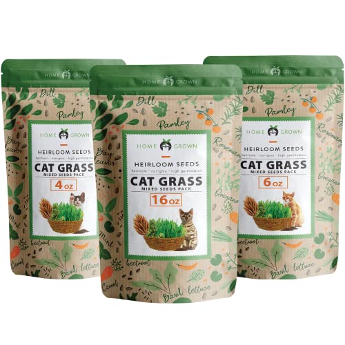 Cat Grass Seeds (6oz) Barley & Oat Seeds Mix Keep Pets Healthy with
