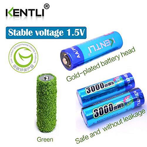 Kentli Constant 1.5v AA Rechargeable Battery 3000mWh Lithiumion