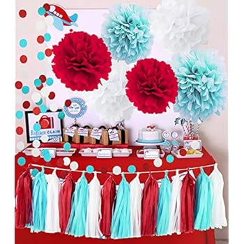Amazon Com Dr Seuss Cat In The Hat 1st Birthday Party Supplies