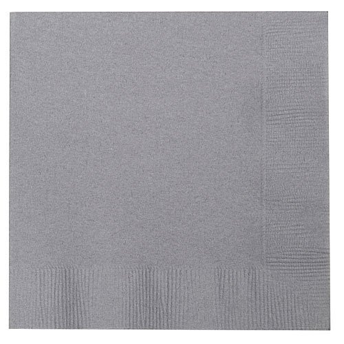 Thali Outlet - 125 x Grey 2 Ply 33cm 4 Fold Paper Napkins Tissue Serviettes for Birthdays Weddings Parties All Occasions