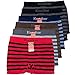 Knocker 6 Men's Seamless Boxer Briefs Underwear, Horizontal Strips, One Size