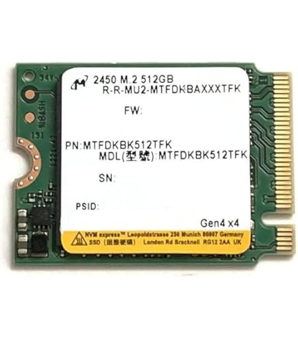 Amazon.com: Samsung 512GB M.2 2230 30mm NVMe PCIe Gen4 x4 TLC SSD