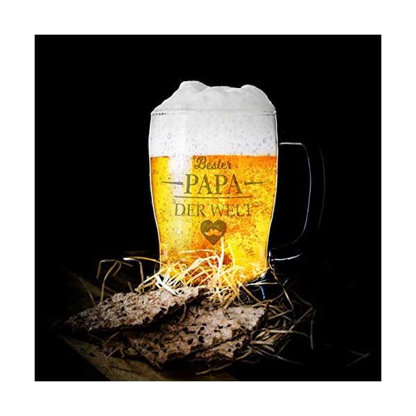 Verre A Biere Papa Leonardo Blé Verre Avec Gravurder Beste Papa Der Welt Personnalisé Avec Nom U2013 Cadeau Pour Père Papa Idéal Comme Cadeau Tags 0,5L Bier Blé Verre Bière Pack Biere