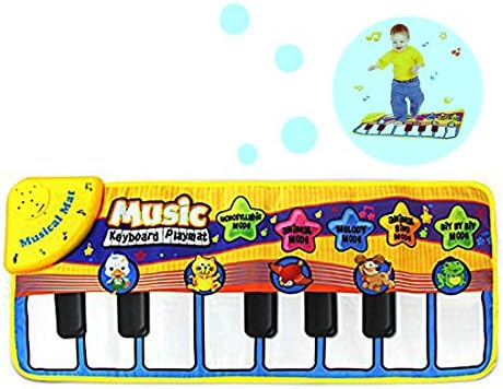 LUCOG Musical Piano Dance Mat - Keyboard Play Mat - Blanket Toy with Play, Record, Playback - Demo Modes for Children (Kids' Dancing Mat)