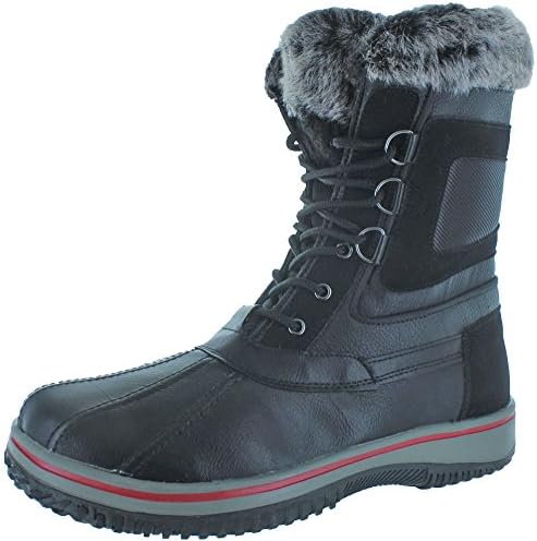 Revenant Men's Duck Toe Faux Fur Winter Snow Boots Black Size 10