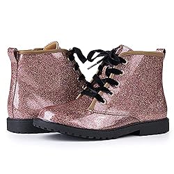 FITORY Girls Glitter Ankle Boots, Lace Up