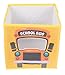 Clever Creations School Bus Collapsible Storage Organizer Storage Box Folding Storage Ottoman for Your Bedroom | Perfect Size Storage Chest for Books, Shoes & Games
