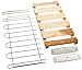 J.K. Adams Ash Wood Stemware & Wine Bottle Rack, 21-inches by 18-inches, 5-bottle, 15 Glass Capacity