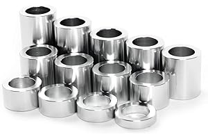 TOFR Chrome 13 Piece O.D. 1-1/8" Wheel Spacer for 3/4" Axle For Harley Touring Road King Electra Glide Softail Standard Custom Fat Boy Night Train Dyna Street Bob Low Rider Super Glide Sportster 883