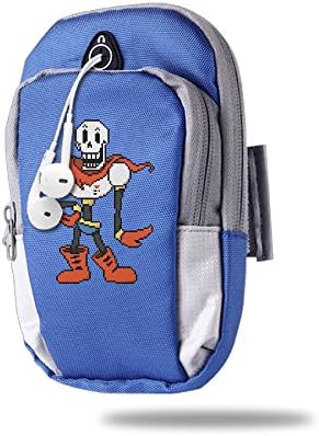 Undertale Sprite Recolors Papyrus Outdoor Sports Armband Casual Arm Package Bag Cell Phone Bag Key Holder Zipper Bag RoyalBlue