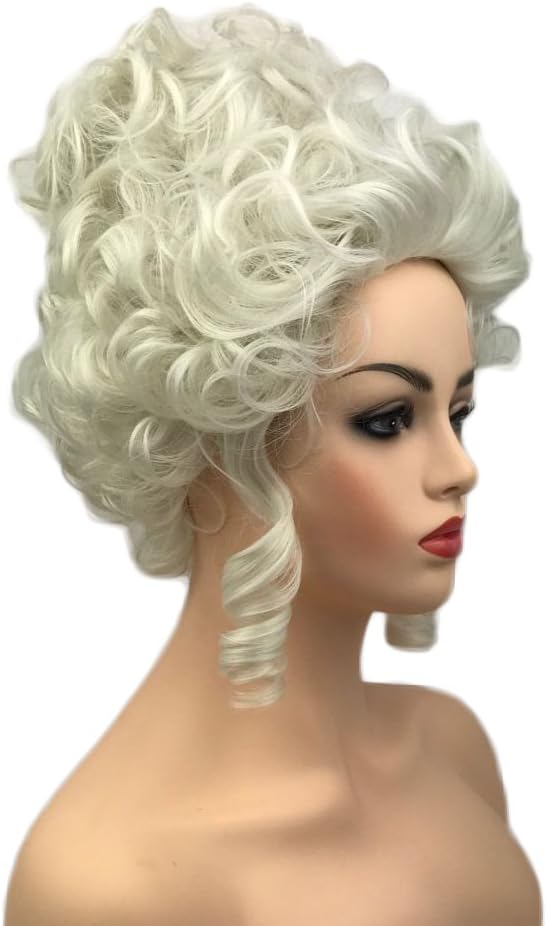 Marie Antoinette Costume Wig Short Hair Curly Cosplay Wig Synthetic Hair Party Wigs