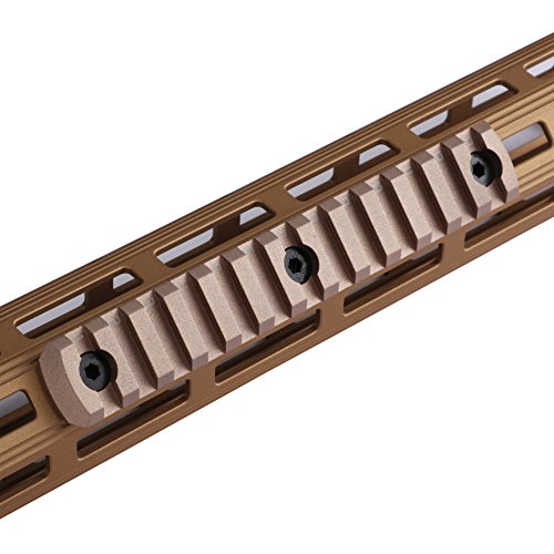 TuFok Low Profile Mlok 13-Slot Rail Section (Aluminum TAN) - Thumbnail 3