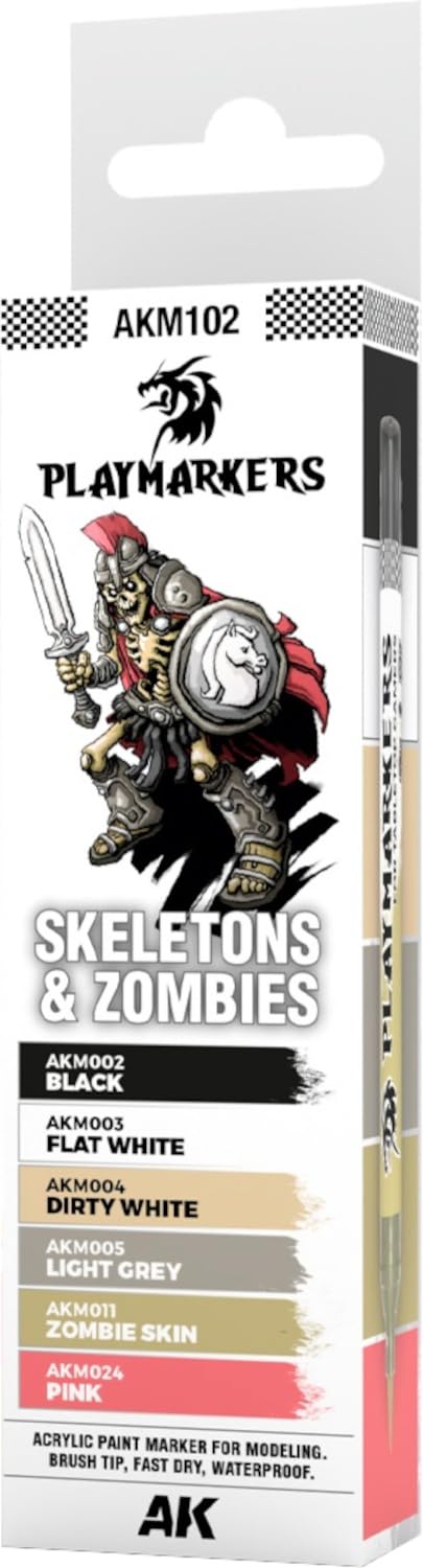 AK Interactive PLAYMARKERS Set AKM102 Skeletons & Zombies (6X)