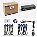 Sea Wit HDMI KVM Switch, 4 Port KVM Switch with Cable Kits Supports 1080P HDCP EDID 3D and Auto Scan for Windows / Linux and Mac