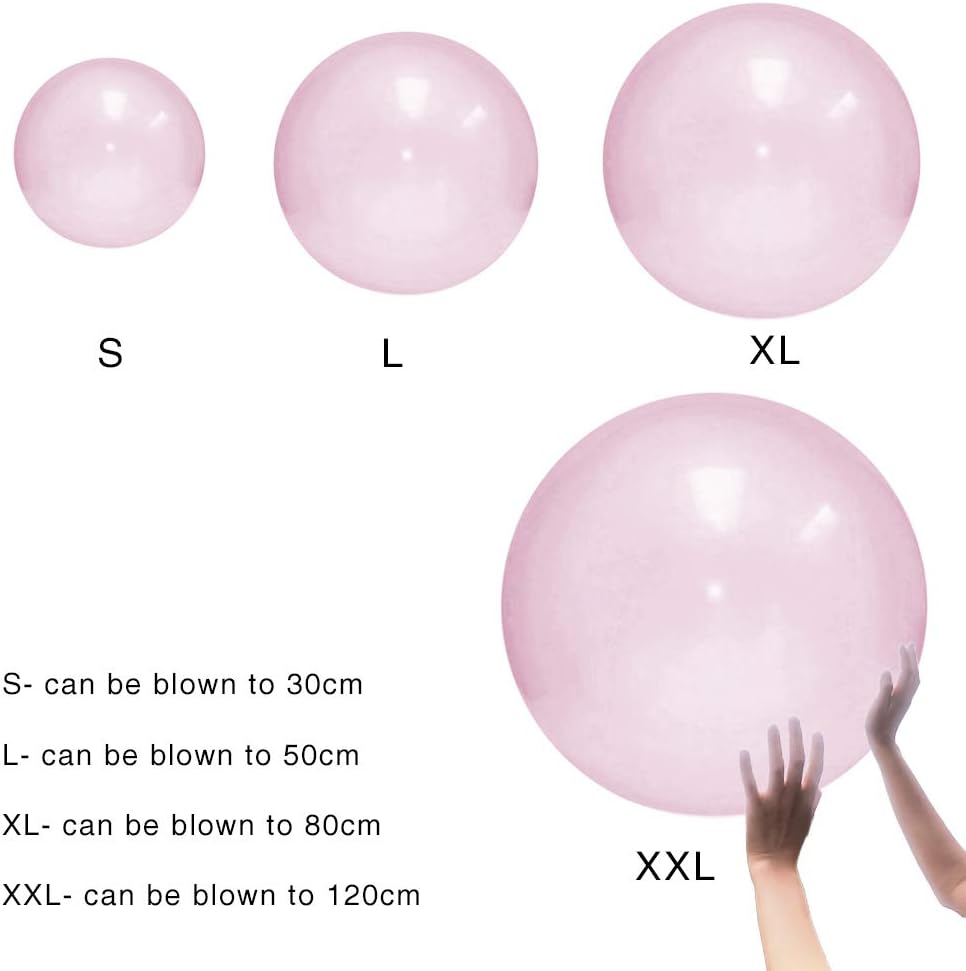 Homemust Inflatable Bubble Ball TPR Transparent Beach Bounce Balloon Water Ball Toy for Kids Adults