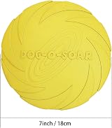 Vivifying 2 Pack 7 Inch Natural Rubber Flying Disc Dog Frisbee Green Yellow view 2