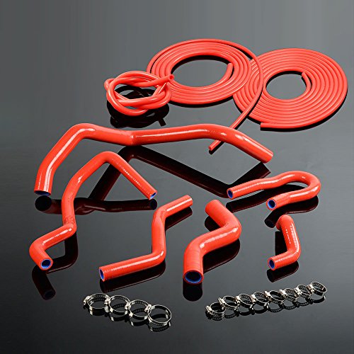 For 92-00 HONDA CIVIC 1.6L SOHC D15 D16 EG EK Silicone Radiator+ Vacuum Hose Kit