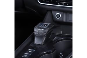 XITER Automatic Gear Shift Knob Cover Leather Boots Shift Lever Protector Trim for Nissan Rogue 2021 2022 2023 2024 2025 2026 Interior Accessories(Black Stitches)