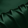 Dark Green 100% Pure Silk Fabric Solid Color Charmeuse Fabrics by The Pre-Cut 1 Yard for Sewing Width 44 inch