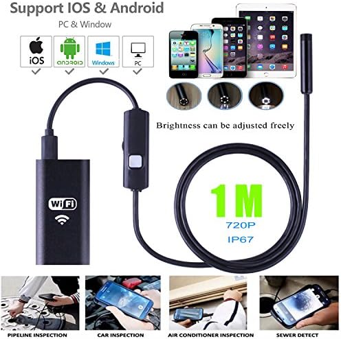 OPAI 2.0 Megapixel CMOS HD USB Endoscope Waterproof Handheld Borescope Digital Inspection Camera Snake Camera (1m/3.28ft)