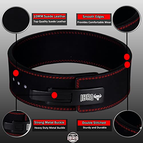 Cintura Pesistica In Pelle Genuina Nera, Regolabile, Ergonomica, Heavy Duty - QHZ Sports, Made In Australia