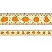 Fall Bulletin Board Border Thanksgiving Pumpkin Straight Trim Two Sided Printed for Thanksgiving Harvest Classroom Party Decoration 36ft One Roll