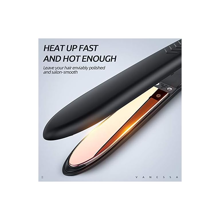 VANESSA PRO Flat Iron Hair Straightener, 100% Pure Titanium Flat Iron ...