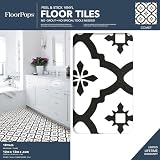 FloorPops Comet Peel & Stick Floor Tiles 12 x 12 Blacks Set of 10 view 2