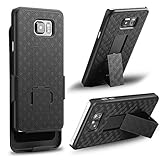 Galaxy Note 5 Case, [Belt Clip Holster Case] JOTO Slim Hard Shell Holster Case with Kickstand and Locking Swivel Belt Clip for Samsung Galaxy Note 5 (Black)