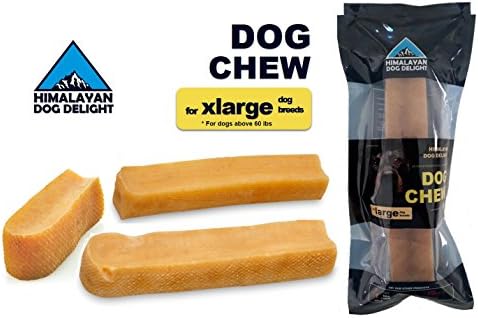 Healthy Dog Chew, 100% Natural, Pure Hardened Yak Cheese - 1 piece, Extra Large, Min Net Wt. 6.5 oz, For Dogs Above 60 lbs - Himalayan Dog Delight