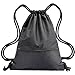 Drawstring Backpack Bag String Waterproof Sackpack Black Sport Gym Backpacks Nylon