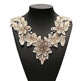 KINGSO Neckline Collar Applique Embroidery Lace Trim Fabric Cloth Sewing Patchwork DIY Craft